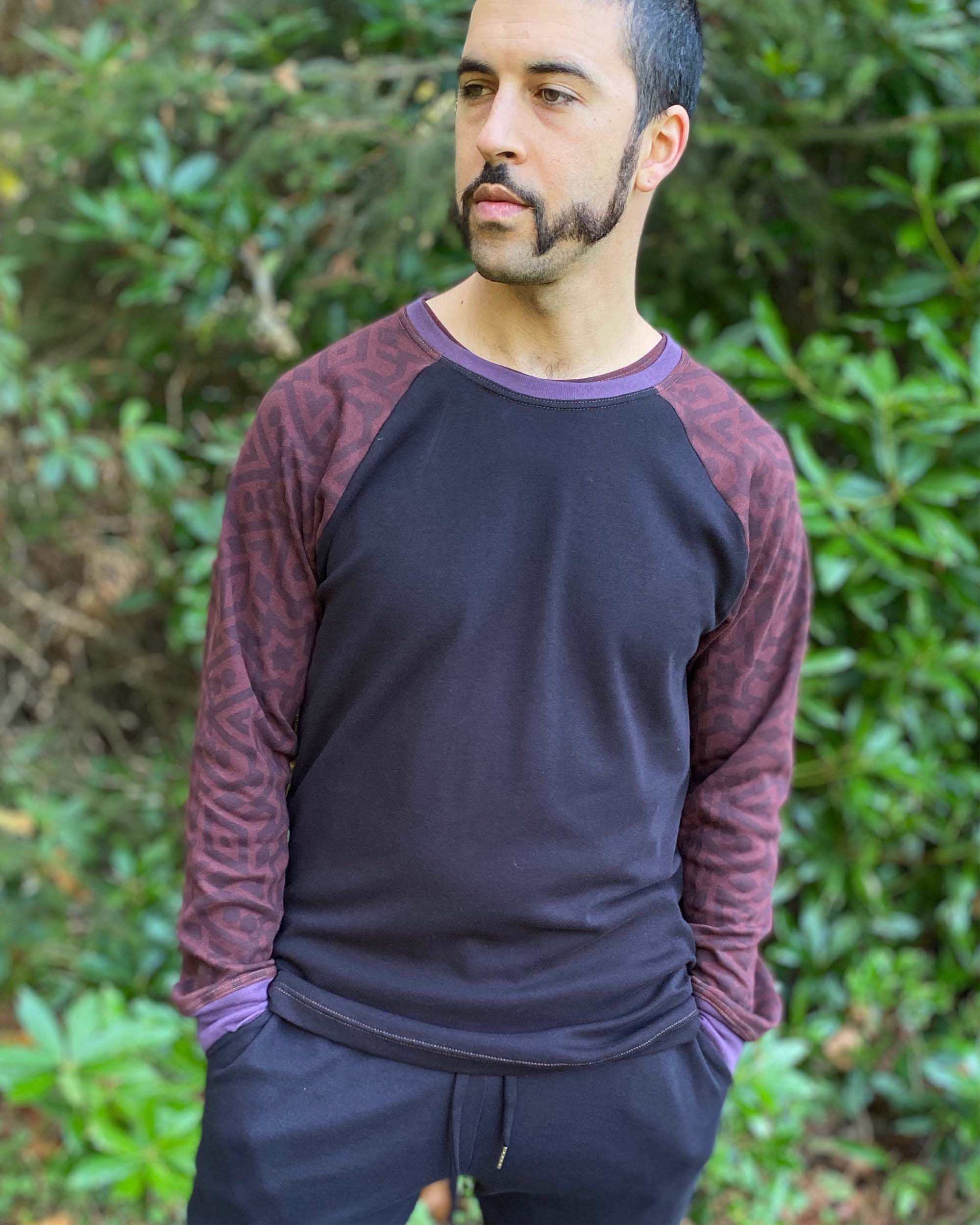 Organic cotton Men's Loungewear Crew Neck Raglans