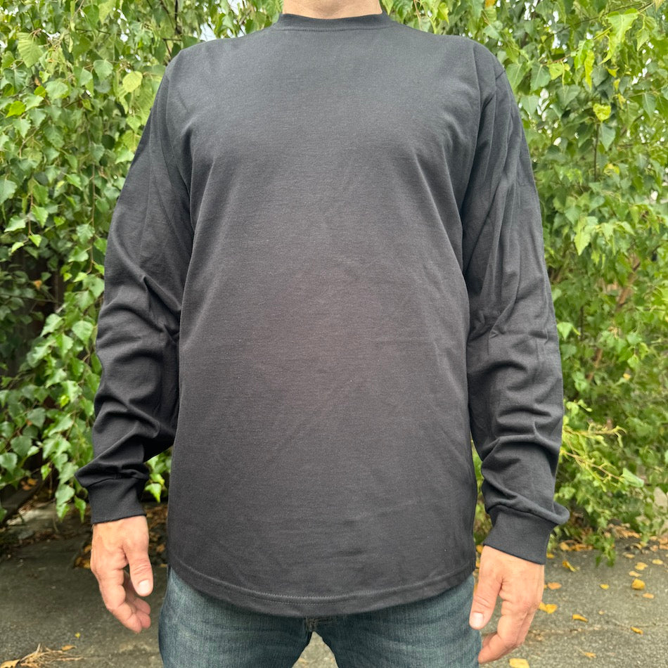 Breathe Long Sleeve - Organic Cotton Light Weight Jersey Sacred Geometry Graphic Crew Neck Shirt