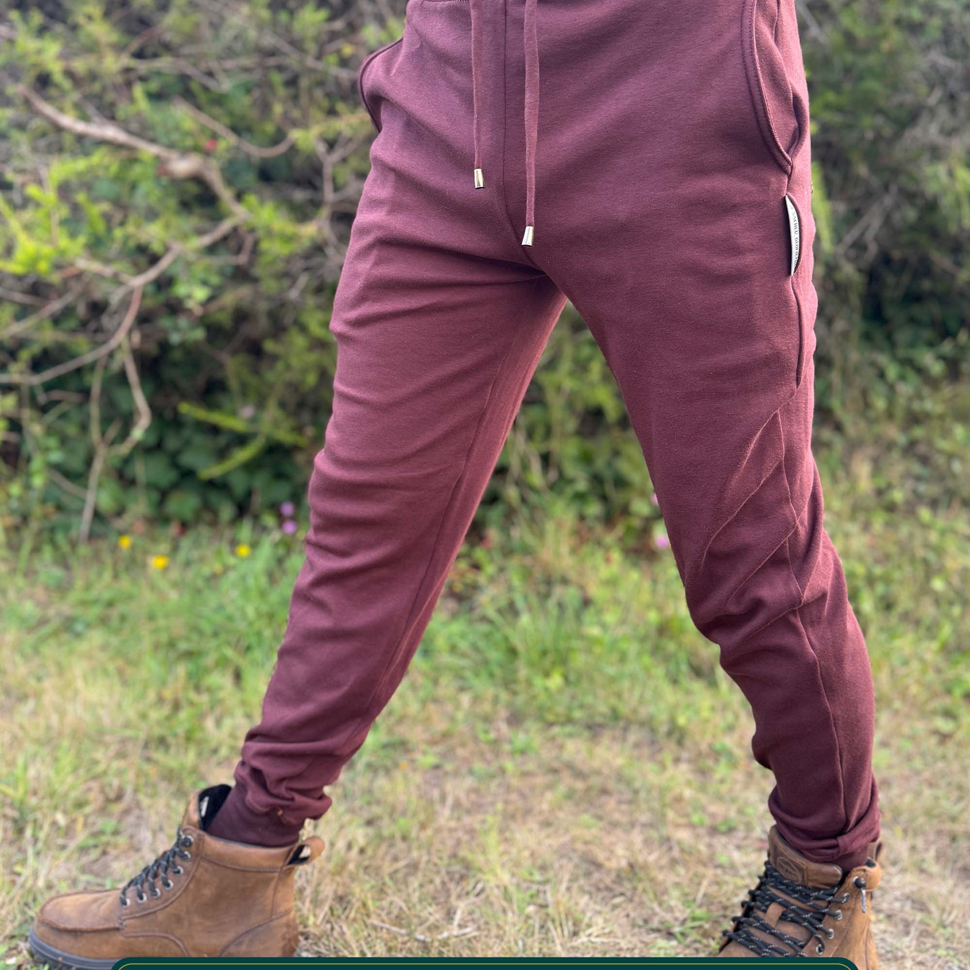 Geo Joggers - Organic Cotton Mid-rise sweatpants - Pure