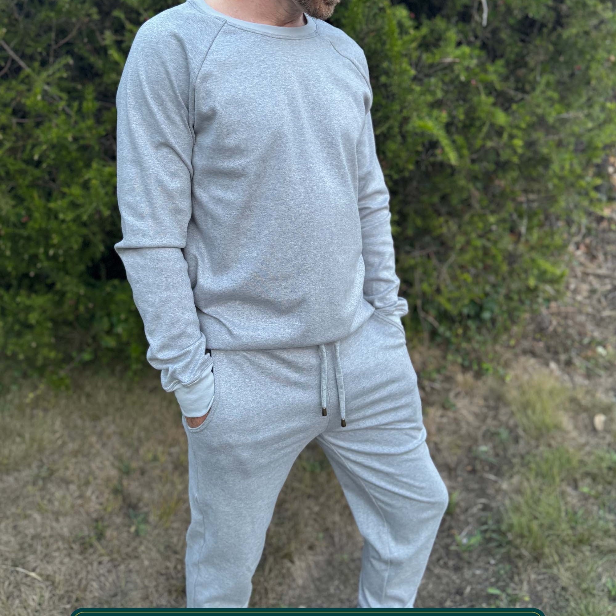 Lounge Set - 2 Piece Comfy Organic Cotton Outfit - Pure