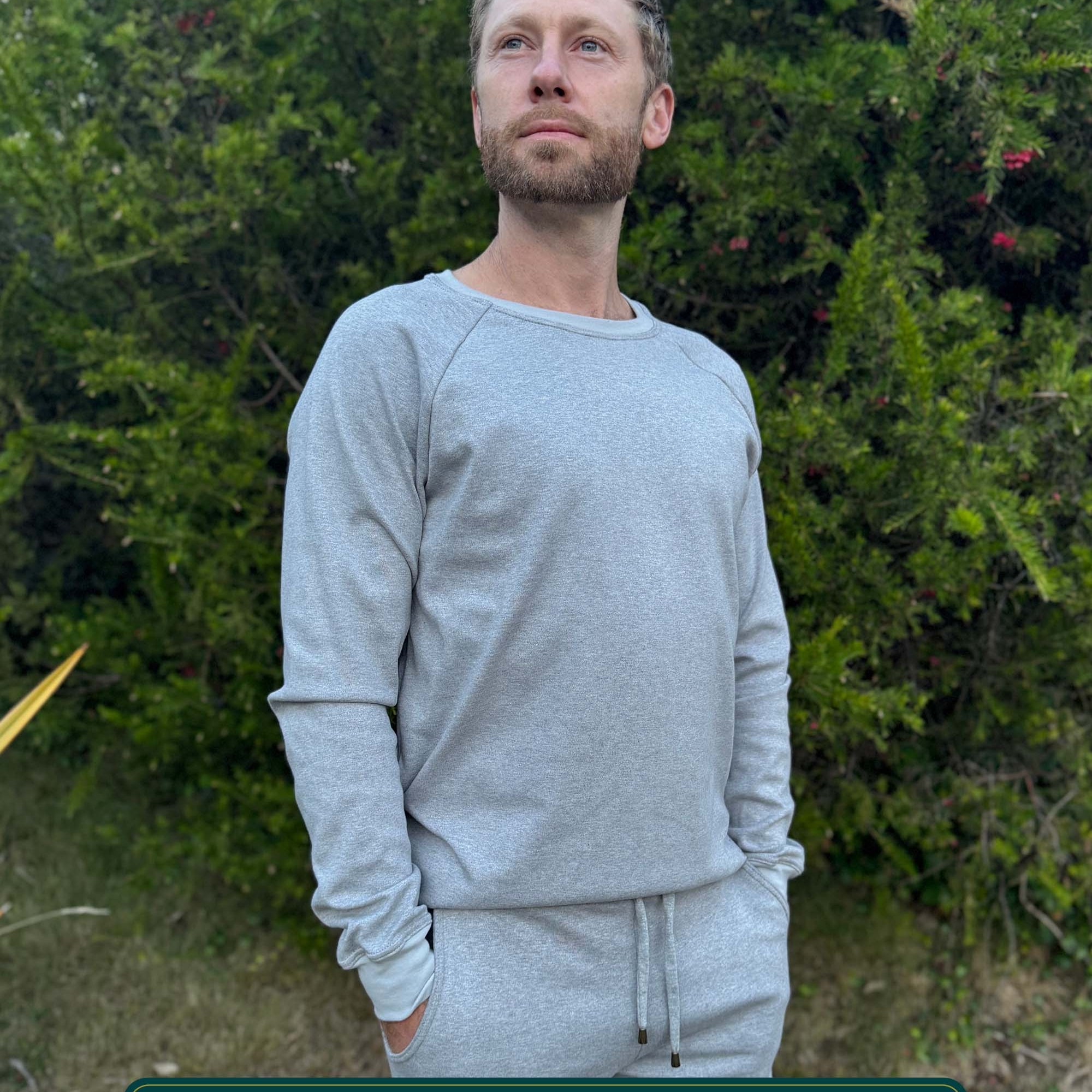 Vortex Long Sleeve Shirt - Organic Cotton Raglan Crew - Pure