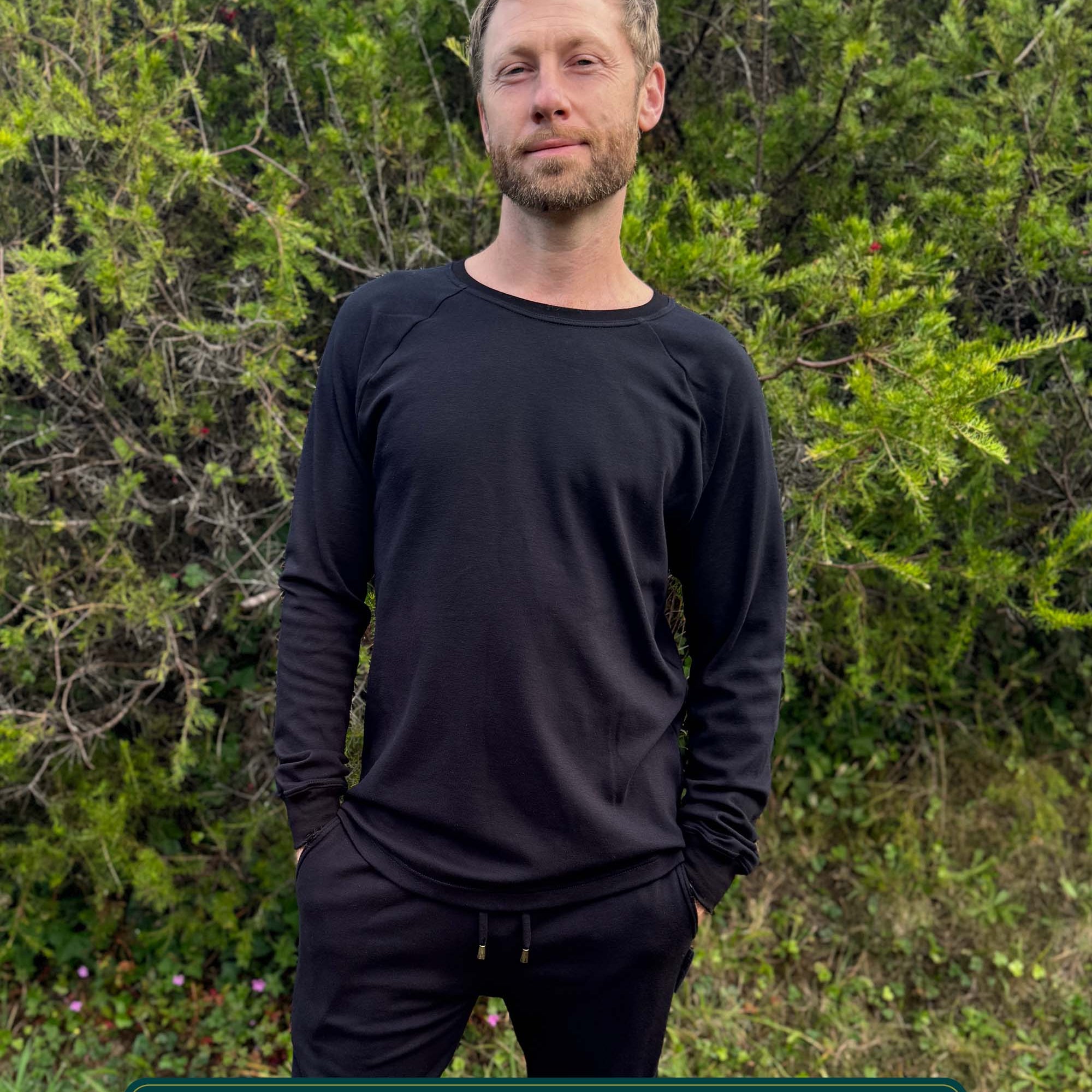 Vortex Long Sleeve Shirt - Organic Cotton Raglan Crew - Pure