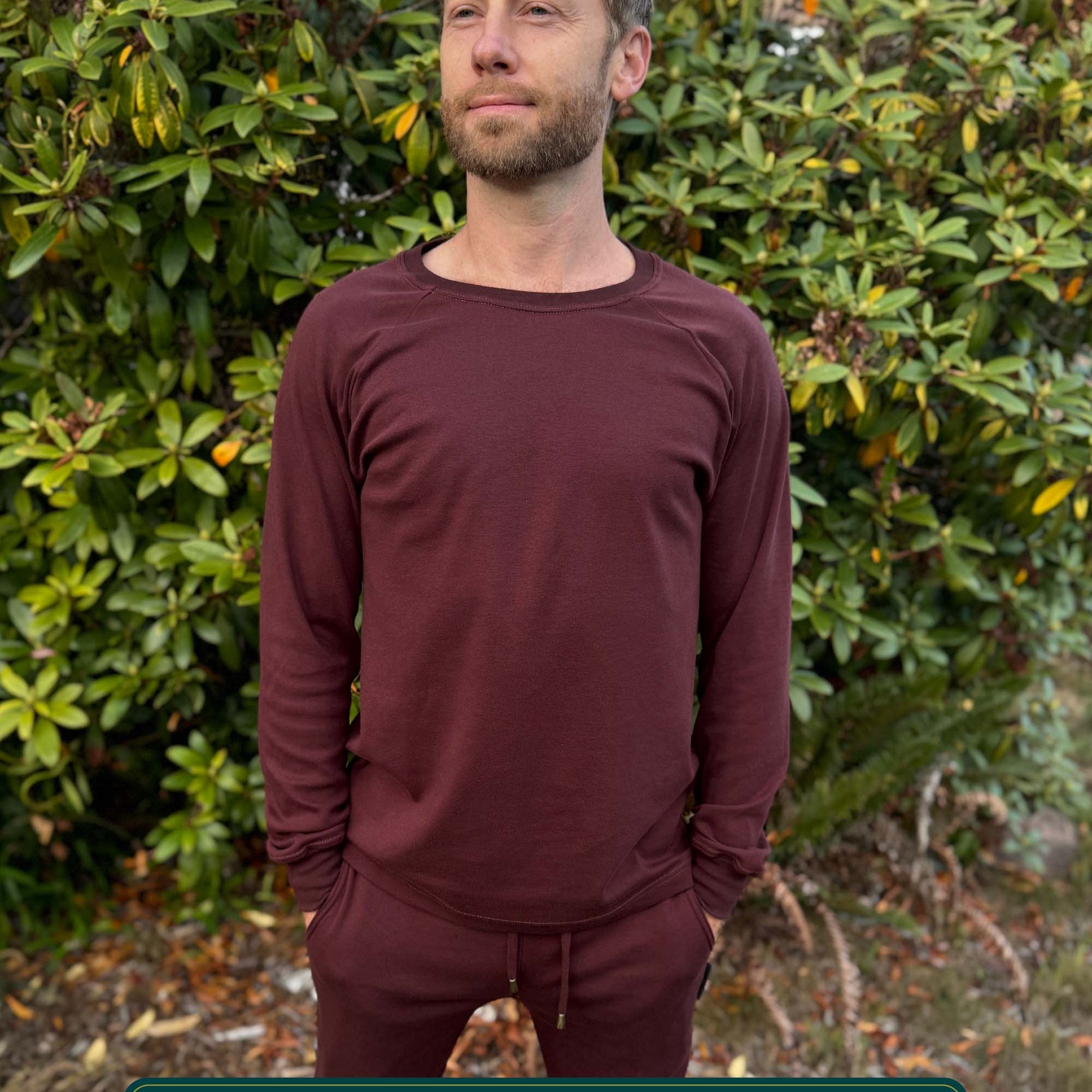 Vortex Long Sleeve Shirt - Organic Cotton Raglan Crew - Pure