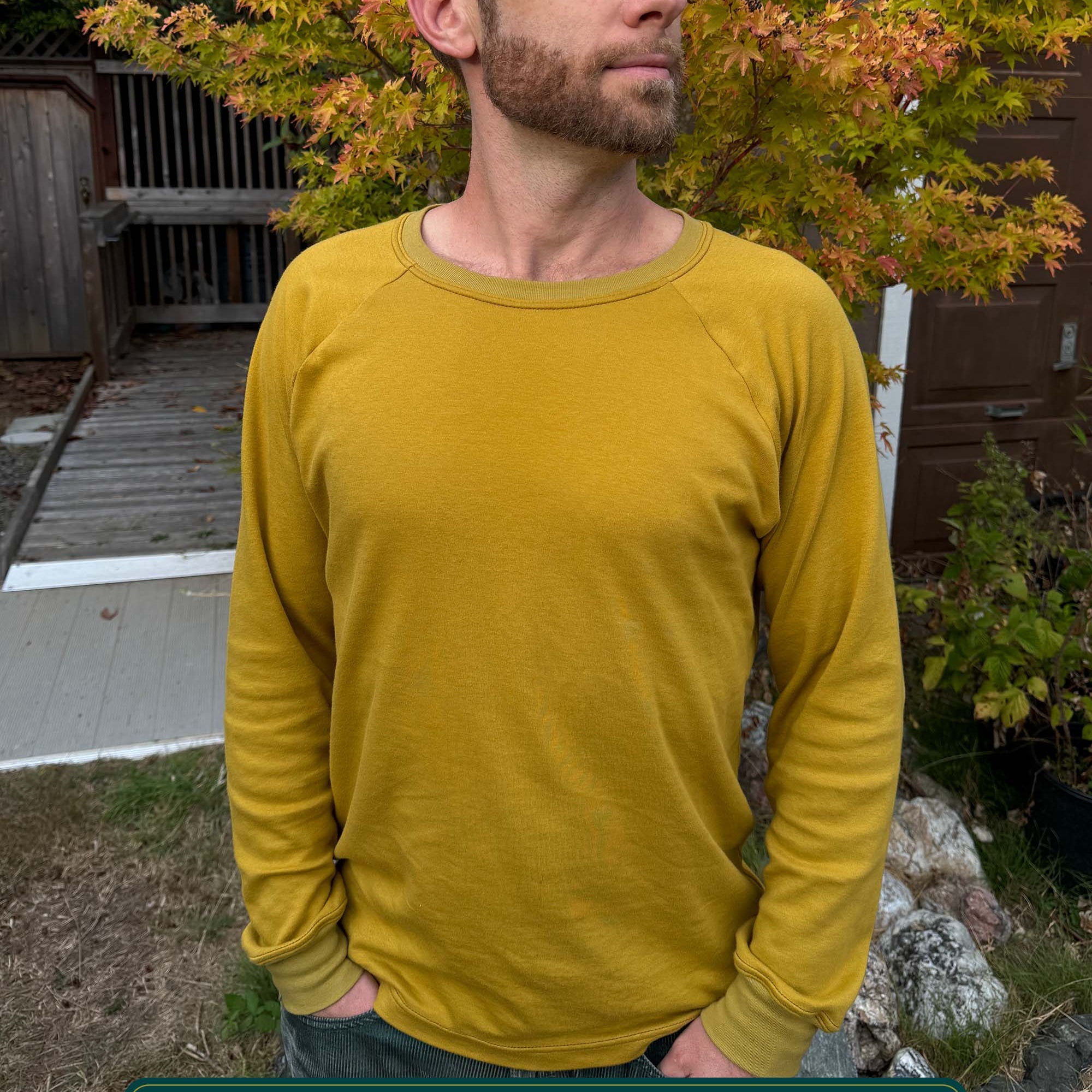 Vortex Long Sleeve Shirt - Organic Cotton Raglan Crew - Pure