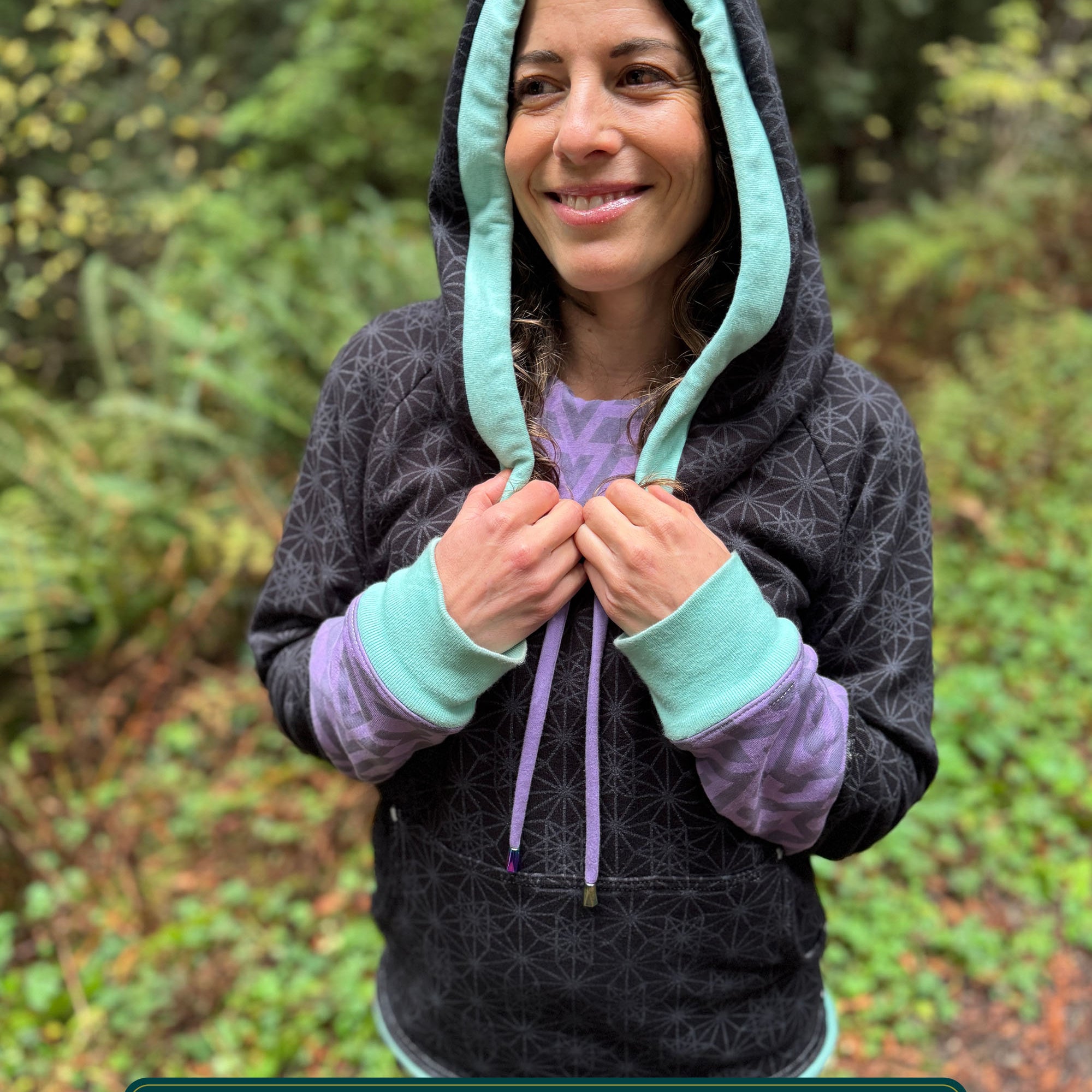 Portal Hoodie Fleece - Organic Cotton Heavy Weight Fleece Sacred Geometry Pullover