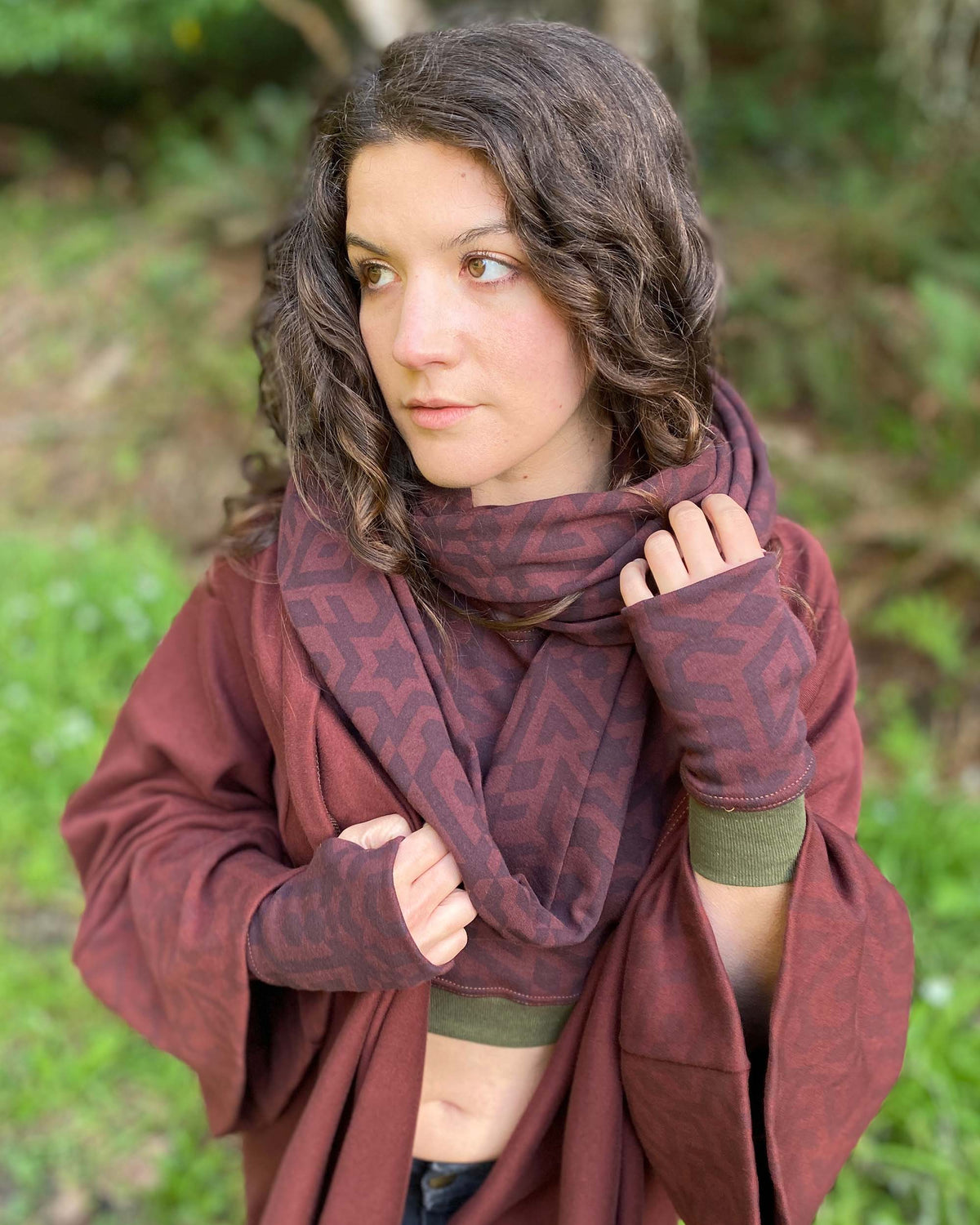Organic cotton Sacred Geometry Infinity Scarf