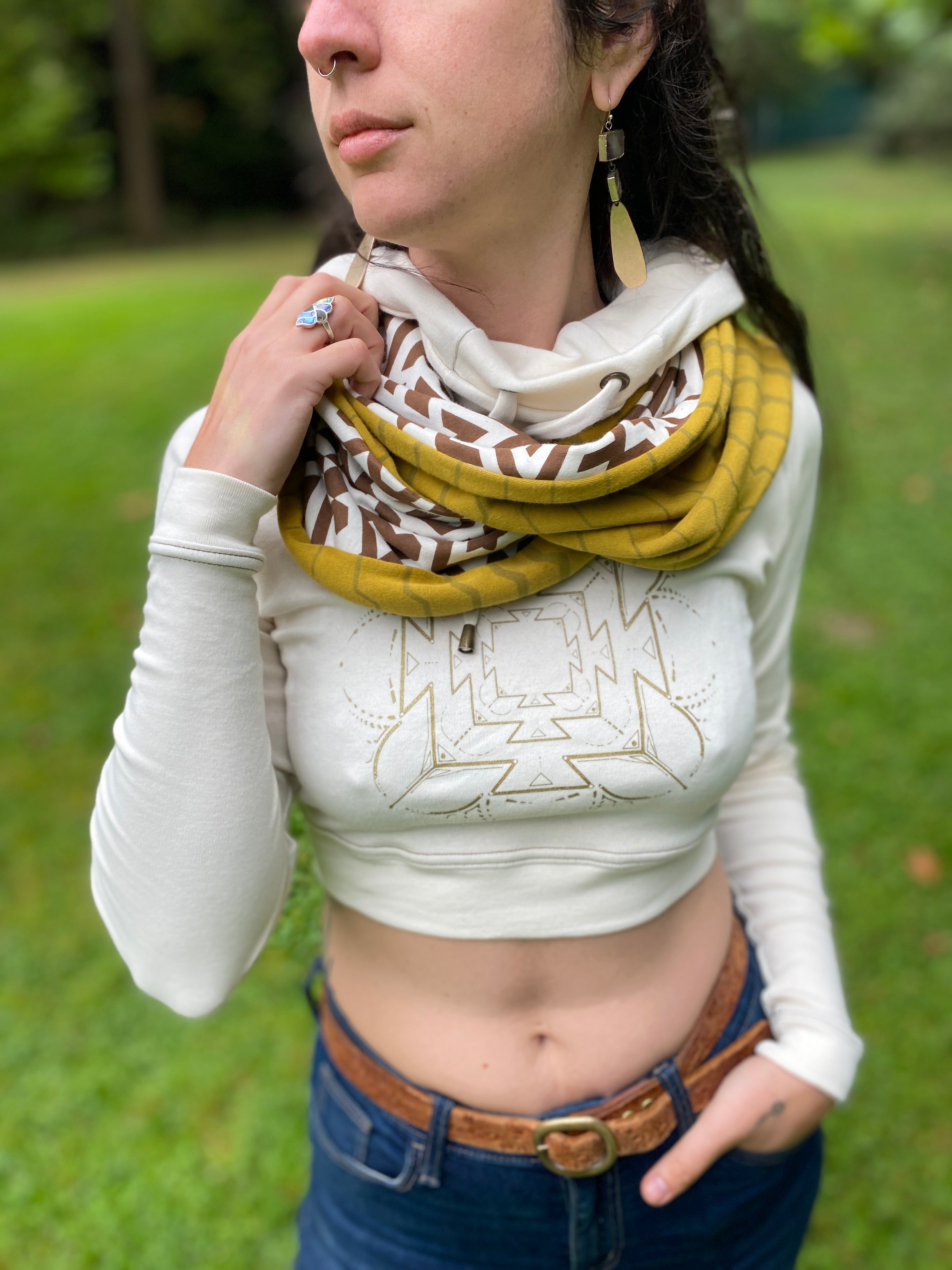 Organic cotton Sacred Geometry Infinity Scarf