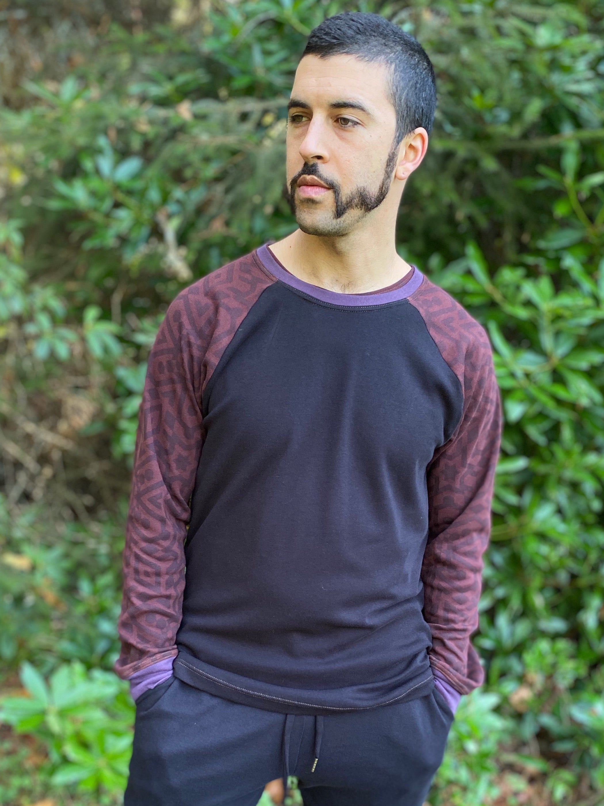 Organic cotton Men's Loungewear Crew Neck Raglans