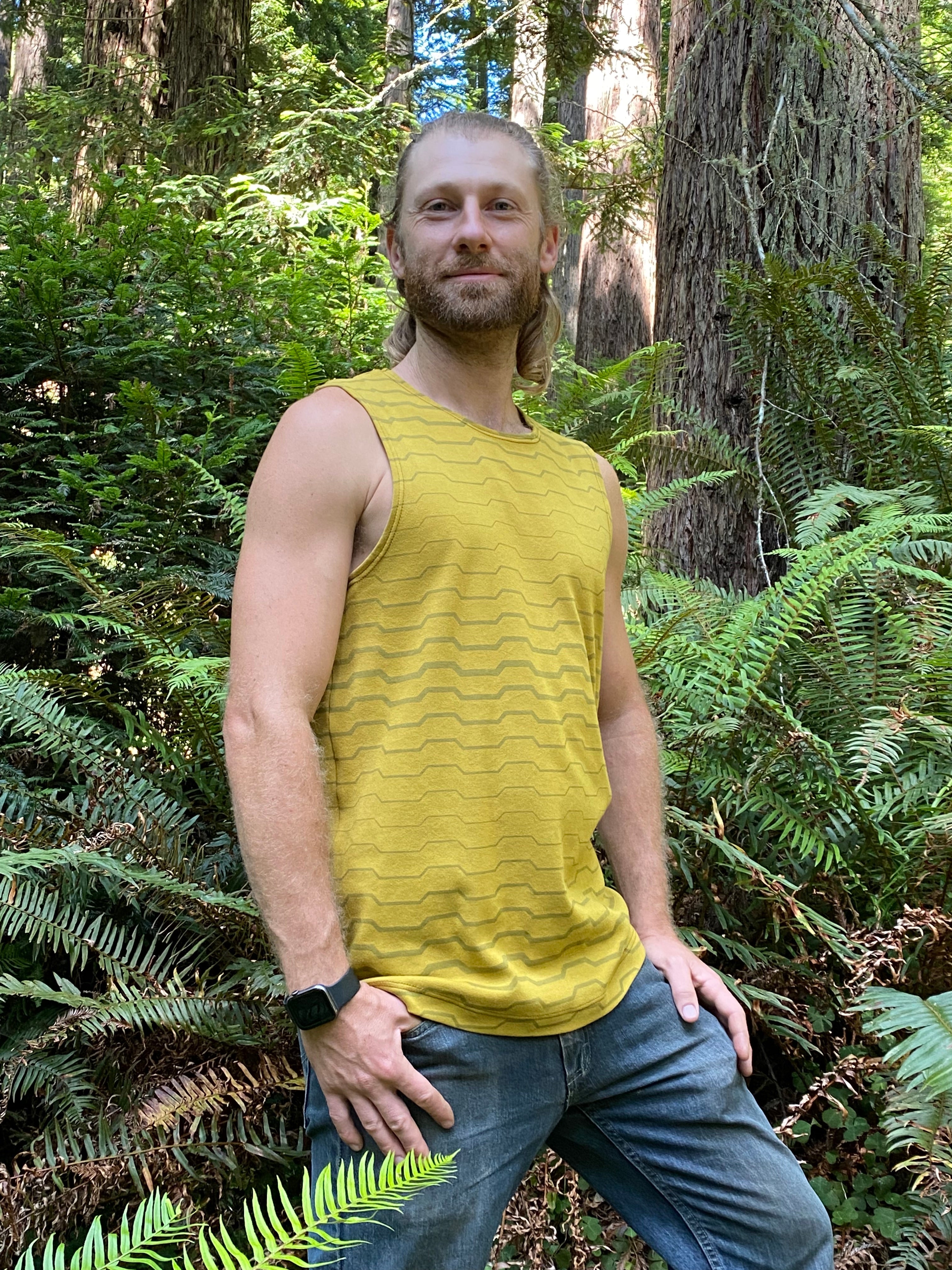 Organic Cotton Men's Tank Top with Sacred Geometry design
