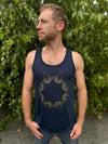 Breathe Tank Top - Bamboo / Organic Cotton Lightweight Jersey Sacred Geometry Graphic Tank