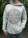 Gaia Hoodie - Organic Cotton Medium Weight Fleece Geometric Nature Graphic Pullover