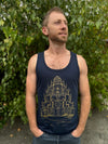 Vimana Tank Top - Bamboo and Organic Cotton Light Weight Jersey Sacred Geometry Graphic Tank