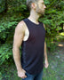 Cypher Tank - Organic Cotton Tank Top with Geometric Printed Side Panels