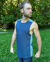 Cypher Tank - Organic Cotton Tank Top with Geometric Printed Side Panels