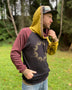 Portal Hoodie - Organic Cotton Mid-weight Extra Long Pullover - Printed
