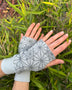 Geo Hand Warmers - Organic Cotton Fingerless Gloves - Patterned