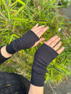 Geo Hand Warmers - Organic Cotton Fingerless Gloves - Pure