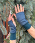 Geo Hand Warmers - Organic Cotton Fingerless Gloves - Pure