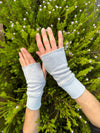 Geo Hand Warmers - Organic Cotton Fingerless Gloves - Pure