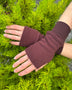 Geo Hand Warmers - Organic Cotton Fingerless Gloves - Pure