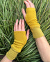 Geo Hand Warmers - Organic Cotton Fingerless Gloves - Pure