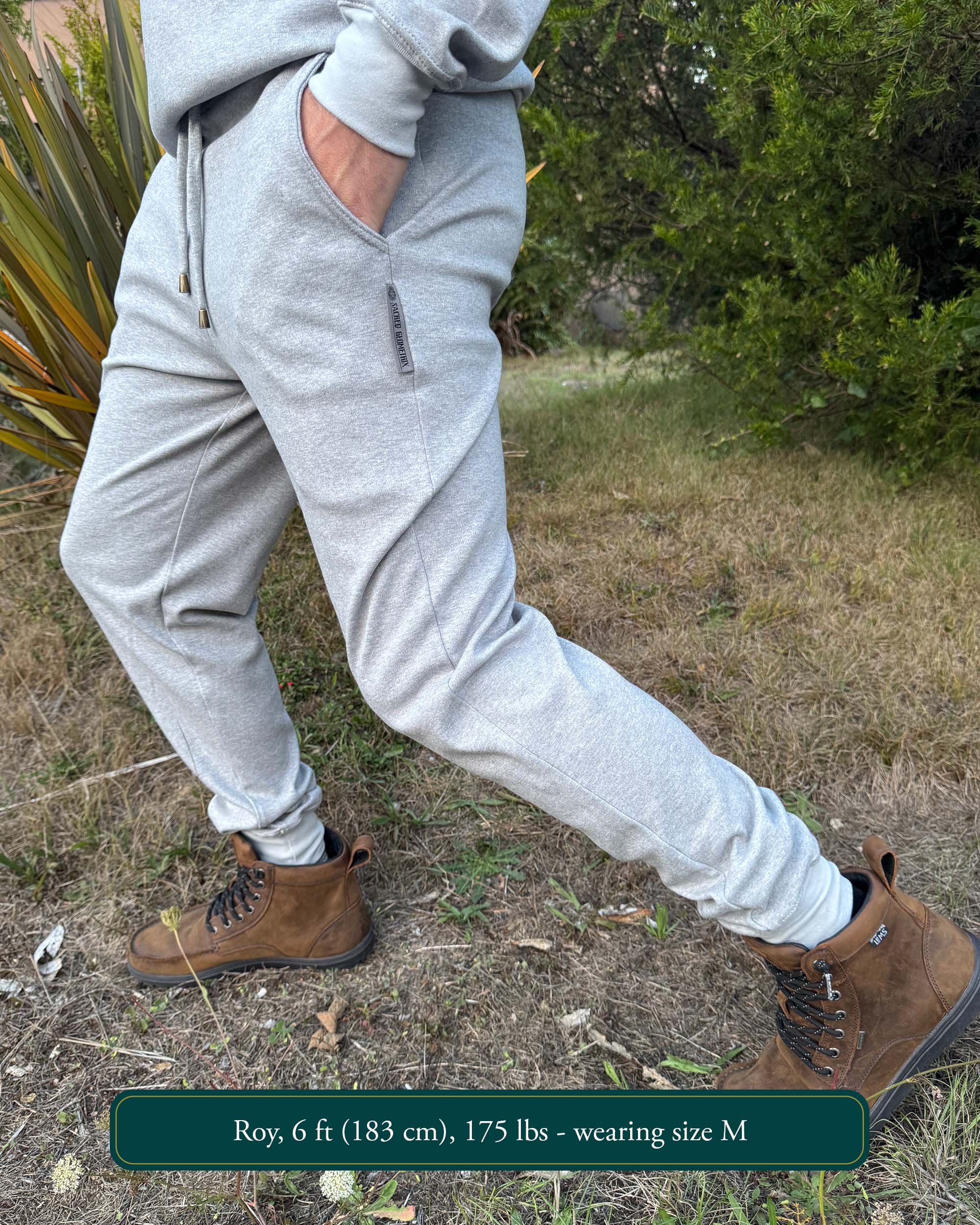 Geo Joggers - Organic Cotton Mid-rise sweatpants - Pure