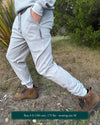 Geo Joggers - Organic Cotton Mid-rise sweatpants - Pure