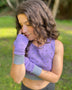 Geo Hand Warmers - Organic Cotton Fingerless Gloves - Patterned