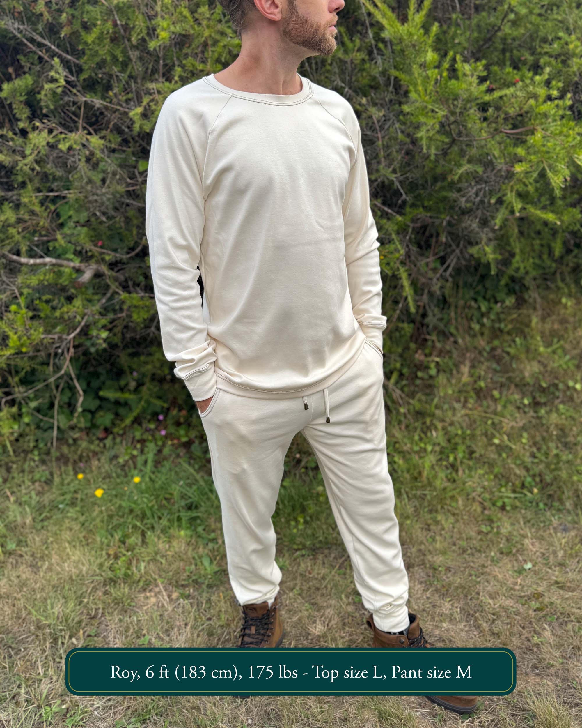 Lounge Set - 2 Piece Comfy Organic Cotton Outfit - Pure