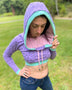 Pixie Crop Hoodie - Organic Cotton Cowl Hood High-Cropped Pullover