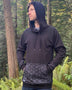 Portal Hoodie - Organic Cotton Mid-weight Extra Long Sacred Geometry Pullover - Patterned