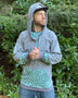 Portal Hoodie - Organic Cotton Mid-weight Extra Long Sacred Geometry Pullover - Patterned