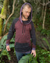 Portal Hoodie - Organic Cotton Mid-weight Extra Long Sacred Geometry Pullover - Patterned