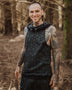 Portal Tank - Organic Cotton Mid-weight Sacred Geometry Sleeveless Hoodie - Patterned