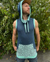 Portal Tank - Organic Cotton Mid-weight Sacred Geometry Sleeveless Hoodie - Patterned