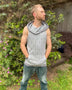 Portal Tank - Organic Cotton Mid-weight Sacred Geometry Sleeveless Hoodie - Patterned