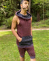 Portal Tank - Organic Cotton Mid-weight Sacred Geometry Sleeveless Hoodie - Patterned
