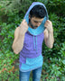 Portal Tank - Organic Cotton Mid-weight Sacred Geometry Sleeveless Hoodie - Patterned