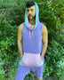 Portal Tank - Organic Cotton Mid-weight Sacred Geometry Sleeveless Hoodie - Patterned