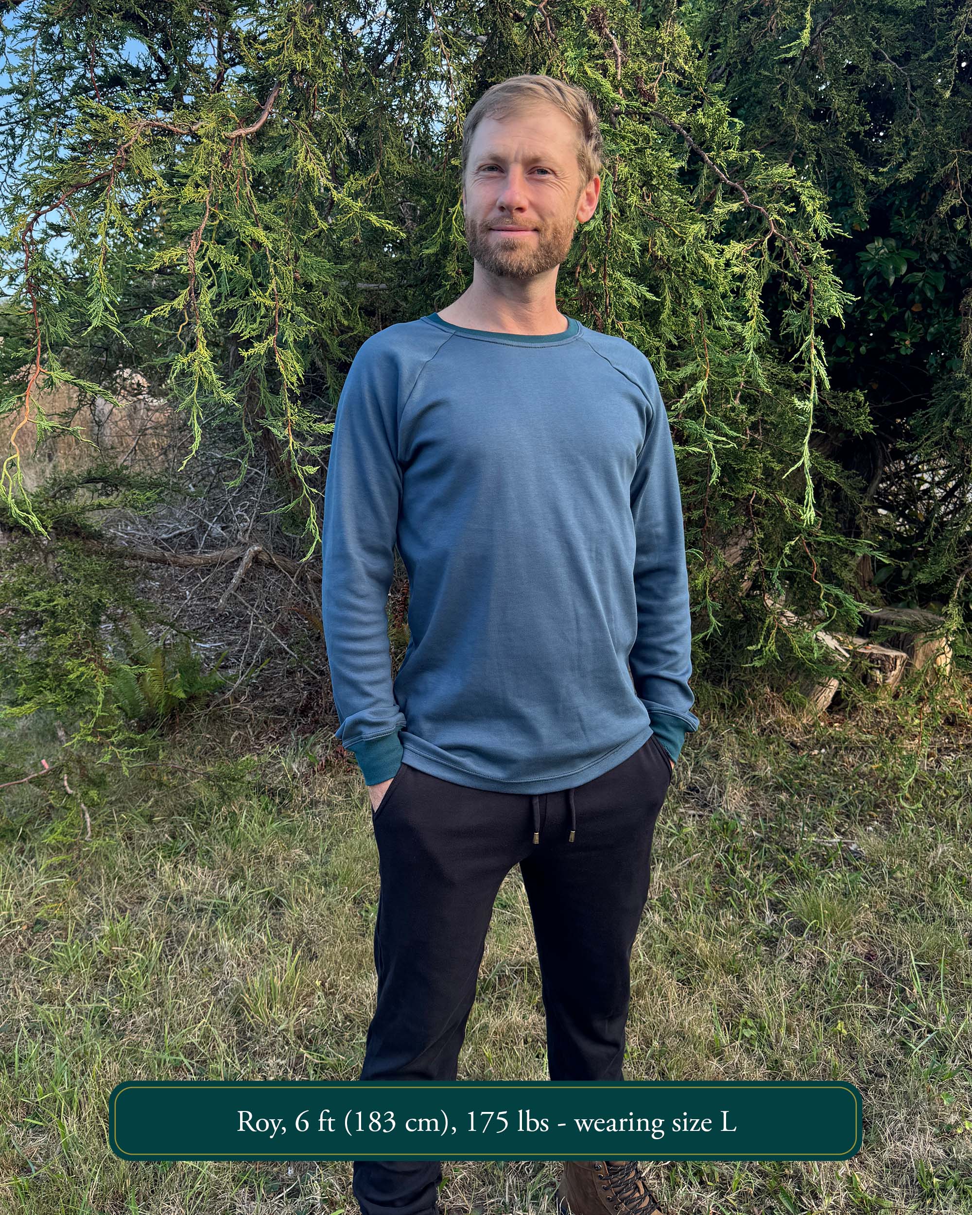 Vortex Long Sleeve Shirt - Organic Cotton Raglan Crew - Pure