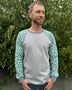 Vortex Long Sleeve Shirt - Organic Cotton Raglan Crew - Patterned