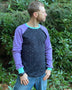 Vortex Long Sleeve Shirt - Organic Cotton Raglan Crew - Patterned