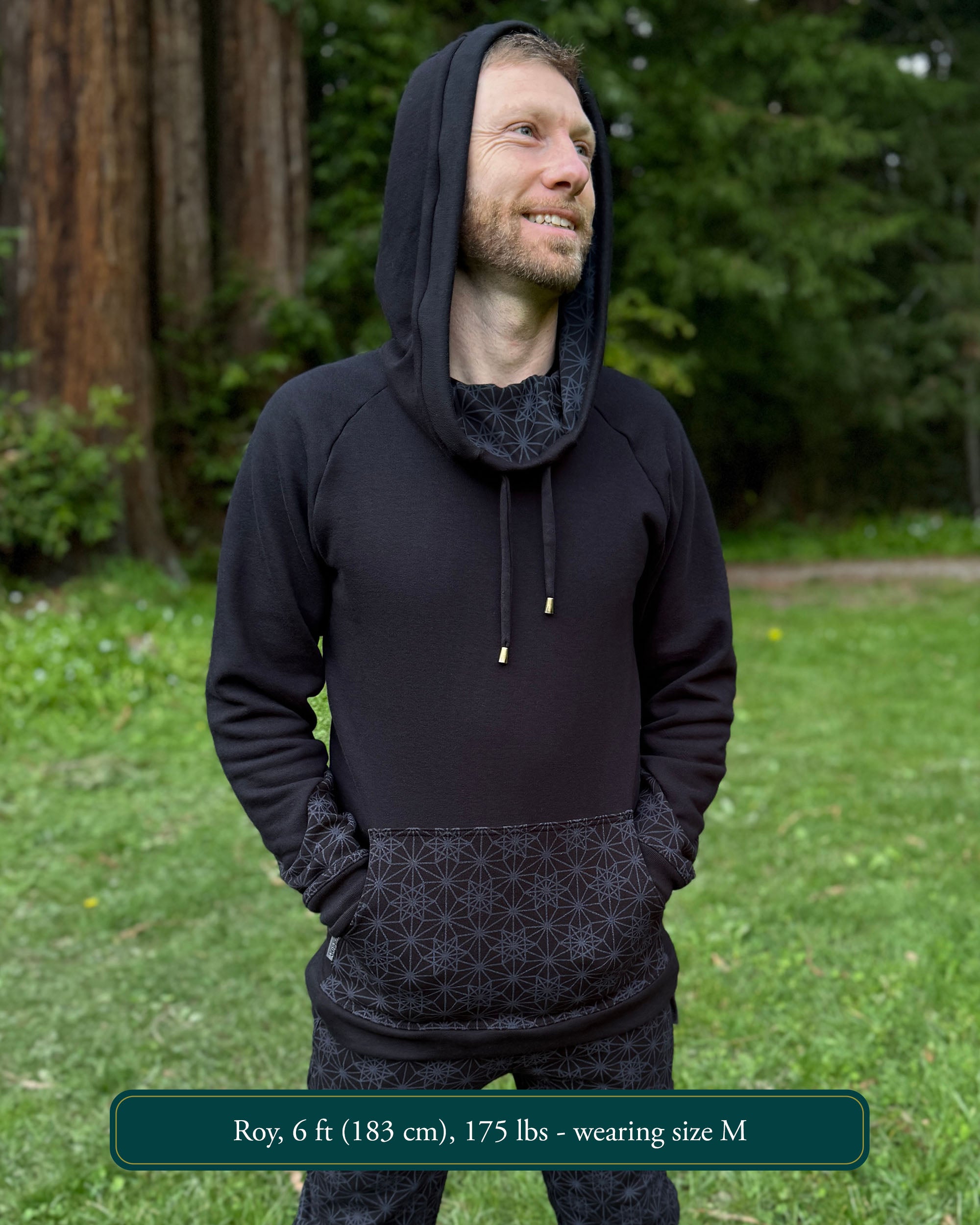Portal Hoodie Fleece - Organic Cotton Heavy Weight Fleece Sacred Geometry Pullover