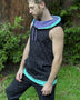 Portal Tank - Organic Cotton Mid-weight Sacred Geometry Sleeveless Hoodie - Patterned