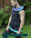 Portal Tank - Organic Cotton Mid-weight Sacred Geometry Sleeveless Hoodie - Patterned